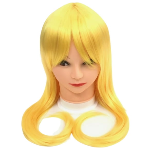 Yellow Long Curled Wig