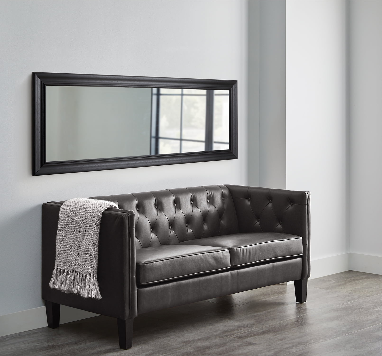 (2 pack) Better Homes & Gardens 27x70 Black Rectangle Large Full-Length Floor Mirror for Bedroom or Entryway
