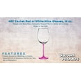 thumbnail image 2 of 10 ARC Cachet White Wine Glasses Set, 16 oz. - Wedding, Favors, Cheap, Sturdy - Pink, 2 of 5