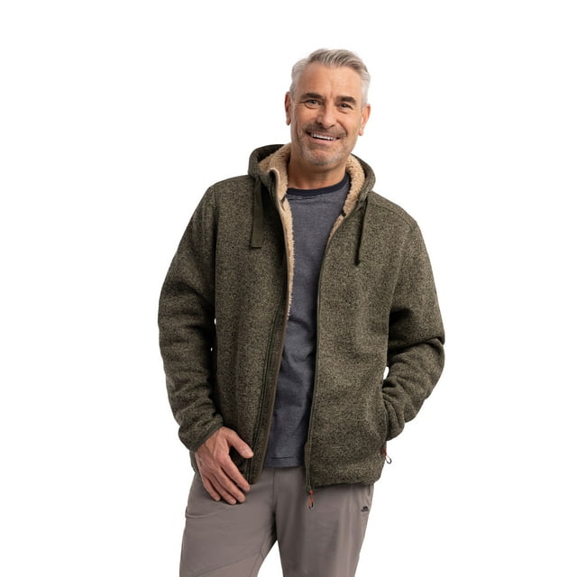 Trespass Pantalon de Table en Molleton pour Hommes - Détail de Surpiqûre, Molleton Tricoté à Capuche, Fermeture Éclair Complète à l'Avant, 2 Poches Zippées, Lien à l'Ourlet et aux Poignets, 100 % Polyester