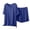 #03 Blue 【Mix & Rotate: Stock Up On All-Season Soft Loungewear】, variant on Women's 2 Piece Solid Pajama Sets, Relaxed V-Neck Short Sleeve Top & Loose Casual Shorts, Soft Lightweight Summer Lazy Indoor Lounging | TruHer,Army Green L