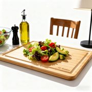 GL-Bamboo Extra Large Bamboo Cutting Board, 15.7 x 10.6 x 0.9 in, Juice Groove