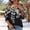 Black women 3/4 sleeve tops a1, variant on Women 3/4 Sleeve V Neck Zip Front Tops for Summer Casual Floral Beach Pullover Blouses Cute Trendy Loose Fit Comfy Print Shirts Vacation Outfits, Black 2XL