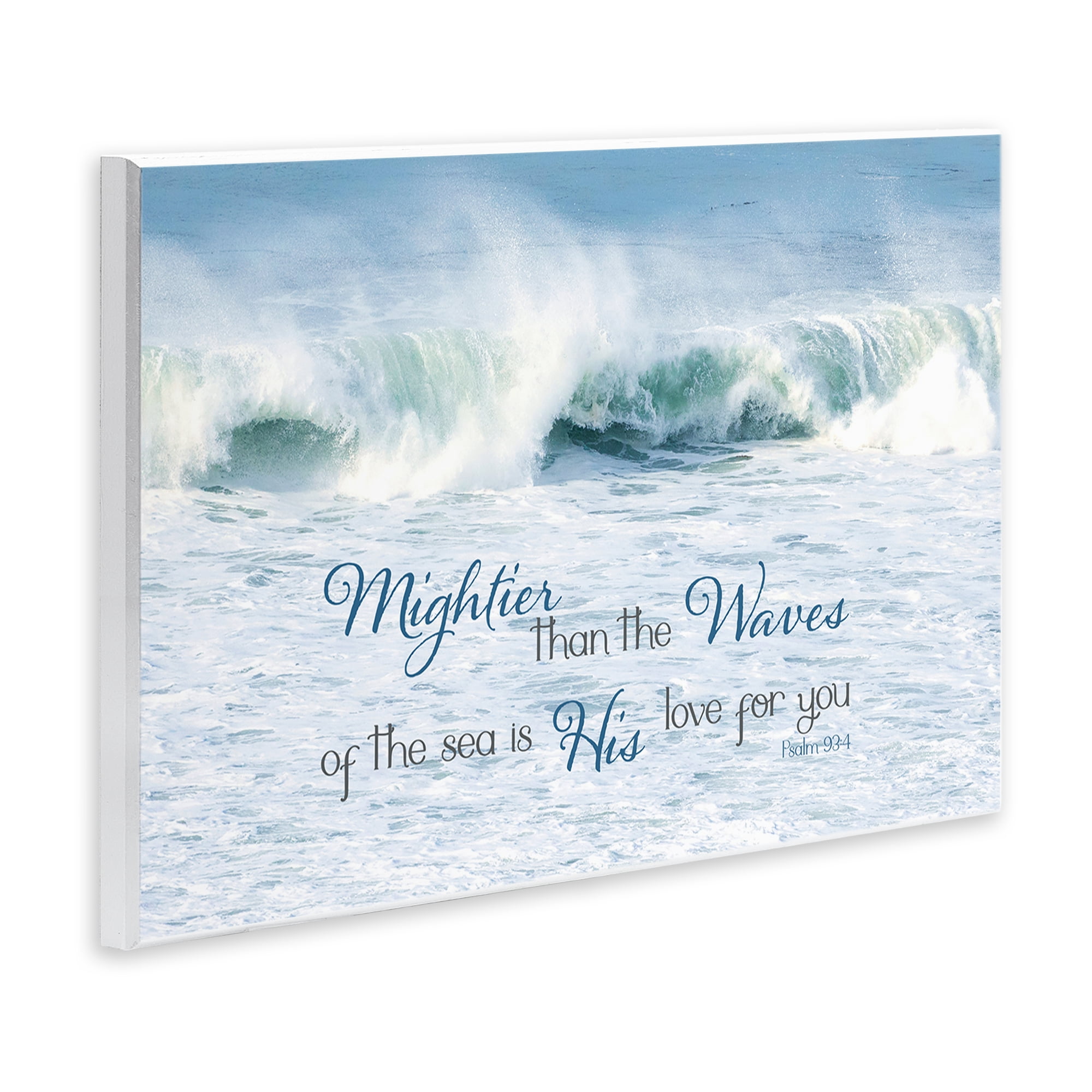 Stupell Industries Mightier Than The Waves Wall Plaque Art, design by Kathy Mansfield