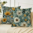 thumbnail image 6 of Farmhouse Pillow Covers 18x18 Inch Set of 2, Summer Decorative Floral Throw Pillows Farmhouse Linen Floral Pillow Case for Sofa Bedroom Living Room Indoor Outdoor, 6 of 6
