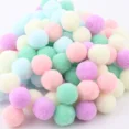 thumbnail image 4 of Pompones de peluche suaves y esponjosos de 2 cm, pompones grandes de 20 mm, bolas de pompones de colores para niños, materiales para manualidades y decoración, 20 g, 4 of 5