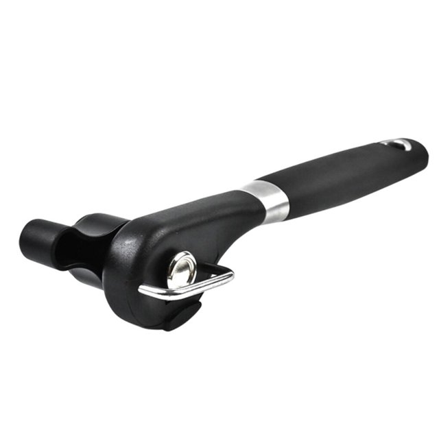 Manual Can Opener Stainless Steel FDA Bottle Tin Opening Tool Ergonomic Anti Slip Grip Handle
