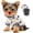 Dog paws, stars, variant on 2 Pieces Dog Sweaters for Small Dogs Girl Fleece Puppy Sweater for Chihuahua Yorkie Clothes Soft Warm Dog Clothes Doggie Pet Outfit Apparel Polka dots Leopard Print, Medium