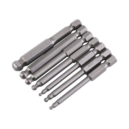 

Anti-Impact Screwdriver Set Ball Screwdriver Bits 7Pcs 1/4 For Electric Screwdrivers For Hand Screwdrivers 7 Different