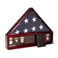 thumbnail image 2 of Bey Berk Cherry Wood Military Flag and Medal Display Case, 2 of 3