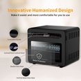 thumbnail image 4 of Homlixry Steam Air Fryer Toast Oven Combo, 26 QT Steam Convection Oven Countertop, 50 Cooking Presets, with 6 Slice Toast, 12" Pizza, Black, 4 of 7