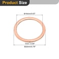 thumbnail image 2 of Uxcell M16 Flat Washer, 16 Pack Copper Ring Washer 20mm OD 1 Thick Sealing Gasket Ring, 2 of 7
