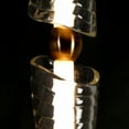 thumbnail image 5 of LNC Modern Gold LED Pendant Light with Double Clear Textured Shades, Dimmable Hanging Fixture, 5 of 9