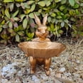 thumbnail image 6 of DAMAI Gold Rabbits Easter - 5.3 Inch Vintage Resin Carrying Basin Bunny Statue, Small Bunny Decor for Spring Elegant Tabletop Centerpiece, Home Lawn Yard Decorations Womens Gifts, 6 of 9
