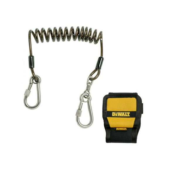 Kit de cinta métrica DEWALT enrollada con cable de 10,67 m y mosquetón