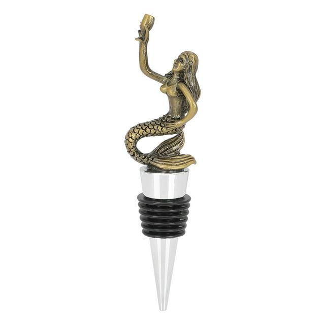 MasteelfCA Mermaid Bouchon de Bouteille de Vin Réutilisable Bouchon de Bouteille de Boisson Bouchon Hermétique