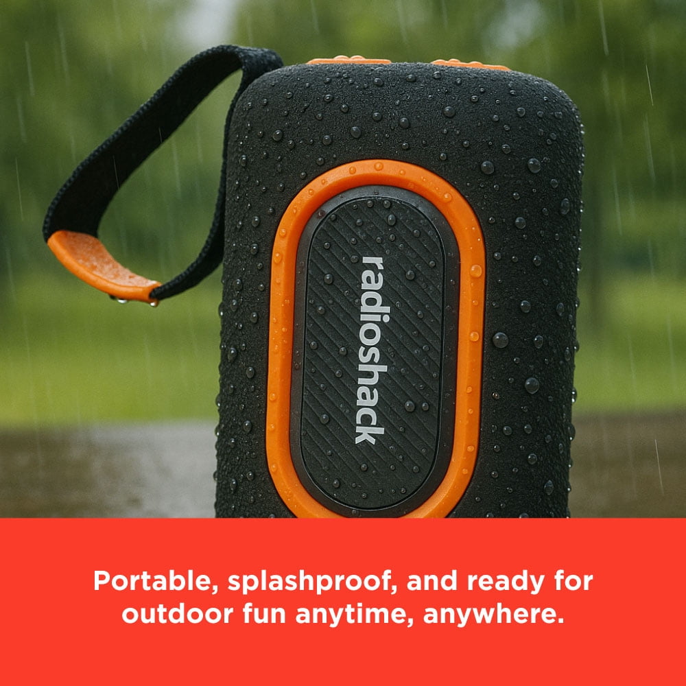 RadioShack Wireless Speaker, 20W, Bluetooth 5.3, RGB Lights, Waterproof IPX5, Portable