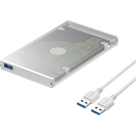 Sabrent Ultra Slim USB 3.0 to 2.5-Inch SATA External Aluminum Hard Drive Enclosure {Optimized For SSD, Support UASP SATA III} [Silver] (EC-UM30)