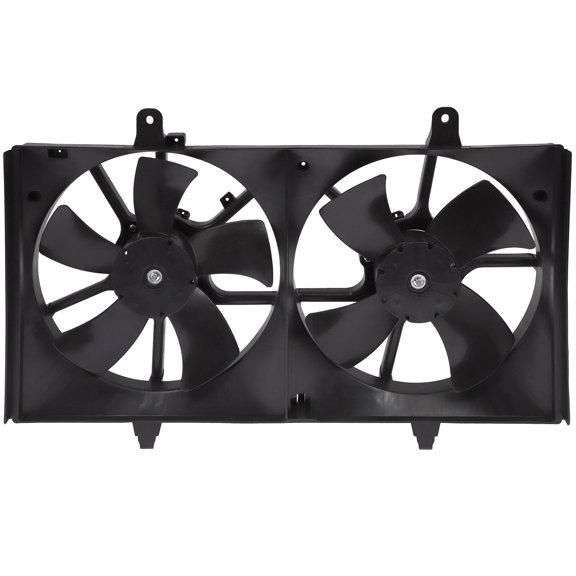cciyu Dual Radiator Condenser Fan Fit for 2004-2005 2007-2009 for Nissan for Quest 620940，620428, 620940, 75609, 214815Z000, 214815Z00A