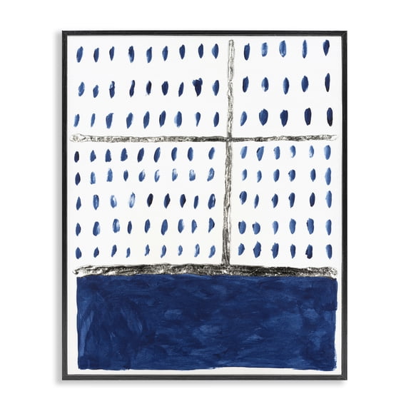 Stupell Industries Contemporary Dotted Pattern Impression Black Framed Giclee Art, 11 x 14, by Michael Willett