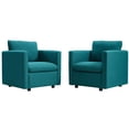 thumbnail image 2 of Modway Activate Upholstered Fabric Armchair Set of 2 - Teal EEI-4078-TEA, 2 of 4