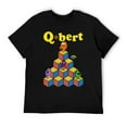 thumbnail image 2 of Qbert Retro Video Game Graphic Mens T Shirts Cotton Short Sleeve T-Shirt Crew Neck Tees Casual Shirt, 2 of 5