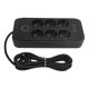thumbnail image 1 of Regleta De 6 , Enchufe De La UE 110-250 V 4 USB 1 Puerto Tipo C Ahorro De Espacio Regleta De Alimentación De Múltiples Enchufes Máximo 2500 W 10 A Para Viajes Para, 1 of 7