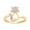 Yellow, variant on White Natural Diamond Cat Fashion Ring In 14k Yellow Gold Over Sterling Silver (0.05 Cttw)