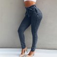 Leesechin Jeans for Women Clearance Trendy High Waist Pocket Pencil