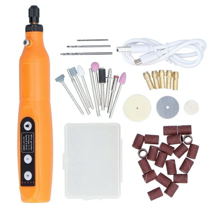 

2024 Electric Grinding Pen 5 Speed Cordless Rotary Engraving Tool Kit with LED Work Light 3.7V 10W