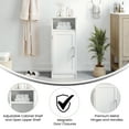 thumbnail image 5 of Flash Furniture Bathroom Storage Cabinet Organizer with Magnetic Closure Door, In-Cabinet Adjustable Shelf, and Upper Open Shelf in White, 5 of 11