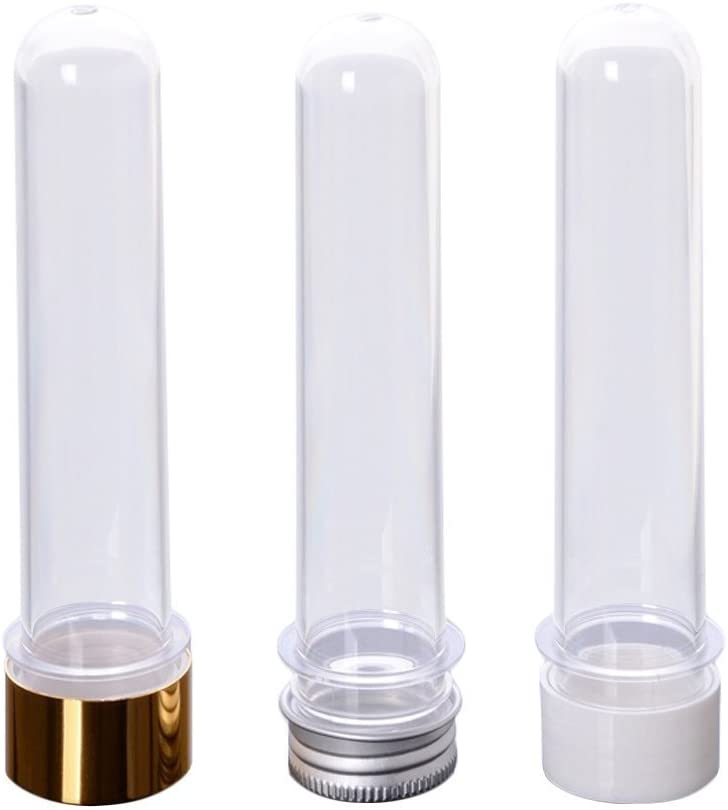 10 Pcs 40 ML Clear Plastic Candy Tubes with Caps Sample Tubes for