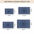 thumbnail image 4 of Nautical Compass Door Mat Indoor Outdoor, Navy Blue Striped Coastal Compass Non Slip Welcome Mat with Rubber Backing, Absorbent Fabric Front Door Mats Entryway Rug for Home Patio Entrance 20"x31.5", 4 of 8