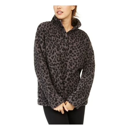 

JENNI Intimates Gray Animal Print Sleepwear Shirt Size: M