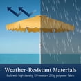 thumbnail image 4 of Best Choice Products 7.5ft Patio Market Umbrella with Wavy Trim, Fade-Resistant, Crank & Tilt, Wind Vent - Marigold, 4 of 8