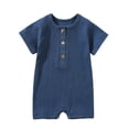 thumbnail image 2 of eczipvz Newborn Baby Boys Girls Romper 3-6 Months Jumpsuit Cotton Linen Sleeveless Ruffled Bodysuit Infant Spring Summer Clothes Outfits, 2 of 4
