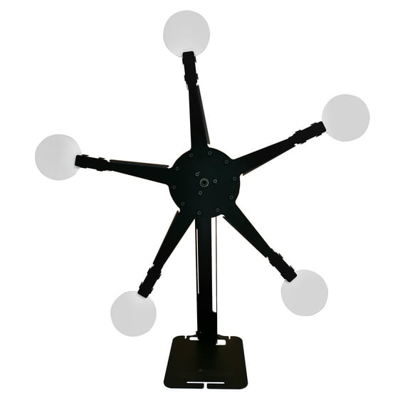 Atflbox Resetting and Rotate The Metal Shooting Target Stand with 5 Steel Plates for BB Guns (Star Plus)