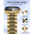 thumbnail image 3 of Wearlizer Stainless Steel Watch Band Compatible with Apple Watch Bands 38/40/41/42/44/45/46/49mm Men Women Zigzag Weave Metal Strap for Iwatch Series 11/10/9/8/7/6/5/4/3/SE/Ultra, 3 of 5