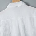 thumbnail image 6 of Eltusu Men's Casual Button Down Shirts, Relaxed Fit Summer Stretch Lapel Collar Short Sleeve Shirts White Size 5XL, 6 of 8