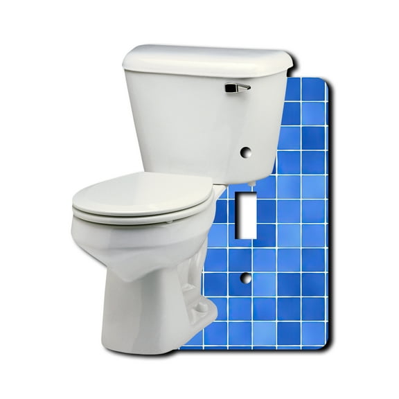 Off The Wall Plates - Toilet Bowl Bathroom - Single Gang Light Switch