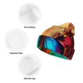 thumbnail image 3 of Picia Vibrant Rainbow Butterfly A Pattern Knitted Beanie Hat for Men and Women , Unisex Winter Warm Stretchy Knit Cap Thick Fisherman Beanies Cuffed Plain Skull Caps, 3 of 6