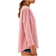 thumbnail image 3 of cocolona Womens Linen Blouses for Women Long Sleeve V Neck Striped Shirts Loose Casual Button Down Fall Tops, 3 of 6