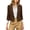 Coffee, variant on ChaoHeng Womens Casual Tops 3/4 Sleeve Oversized Womens Casual Tops 3/4 Sleeve Oversized Lapel Pocket Short Work Blazer Office Outerwear White S