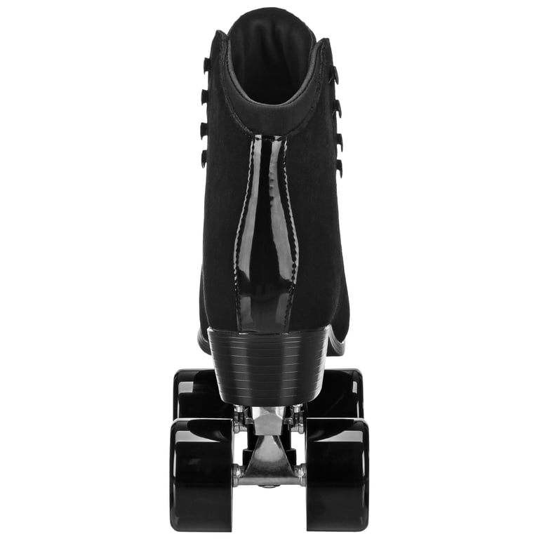 Pacer Slider Quad Roller Skates, Black Suede, Adults photo 5