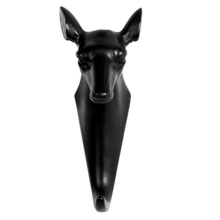 

Resin Deer Hooks Finish Clothes Hanger Rack w/ Hook | Includes Screws | Black Golden White