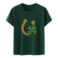 thumbnail image 3 of Aayomet St Patrick's Day Ladies Tops And Blouses Shirt for Womens Cute Gnomes T-Shirt Love Heart Printed Shirts Short Sleeve Graphic Tees Tops,Army Green L, 3 of 4