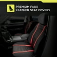 thumbnail image 6 of Auto Drive Racing Red Faux Leather Seat Cover for Most Cars, SUVs and Trucks. - 2 Pack, Universal fit, 6 of 8