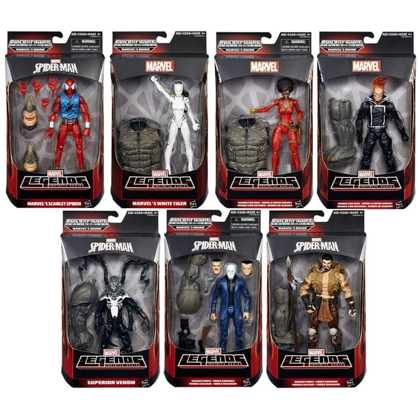 Marvel Legends Rhino Wave Set Of 7 Action Figures Spider Man