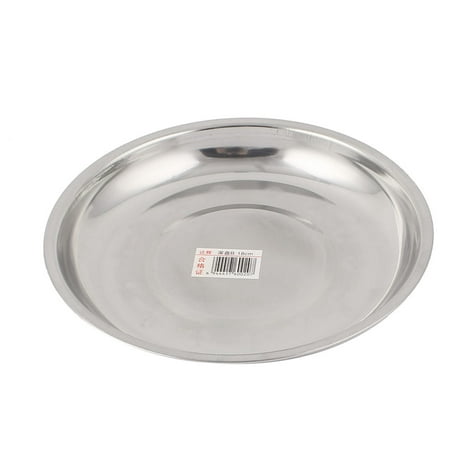 Stainless Steel Dinner Plates Unique Bargains Round Stainless Steel Dinner Plate Dish Food Fruit Holder Container Tray 17cm ()