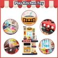 thumbnail image 4 of RUVINCE Kids Kitchen Playset for Toddler with Chef, Play Kitchens, Blue, Plastic, 4 of 7